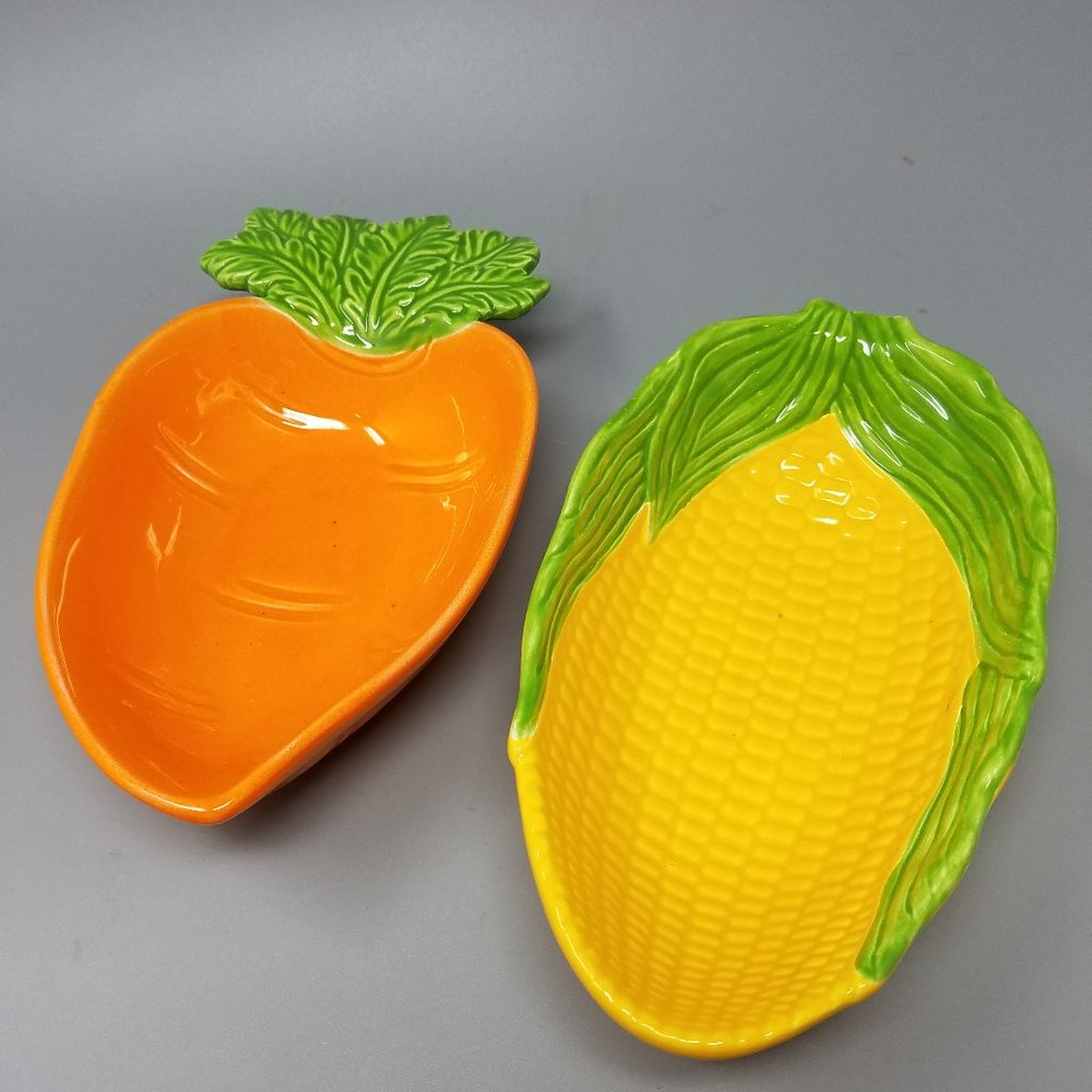 NWT Vintage 80s Interpur Carrot & Corn Bowl Set - Video